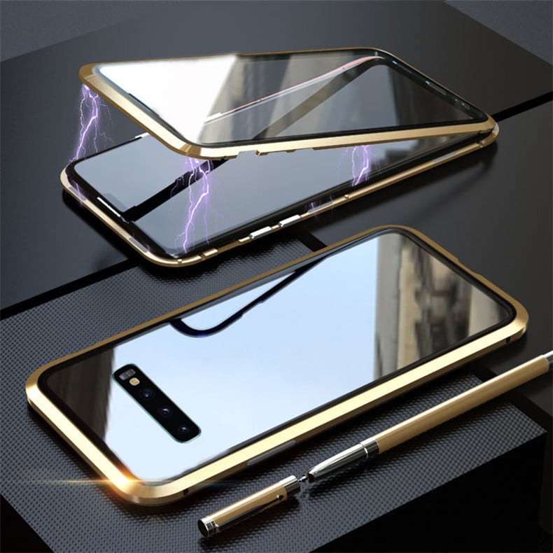 Hot Sale  Magnetic Tempered Glass Double-sided Phone Case For