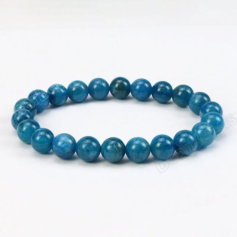 Blue Apatite Bracelets High Quality Natural Gemstone Beads Customizable Bracelet For Men a Women