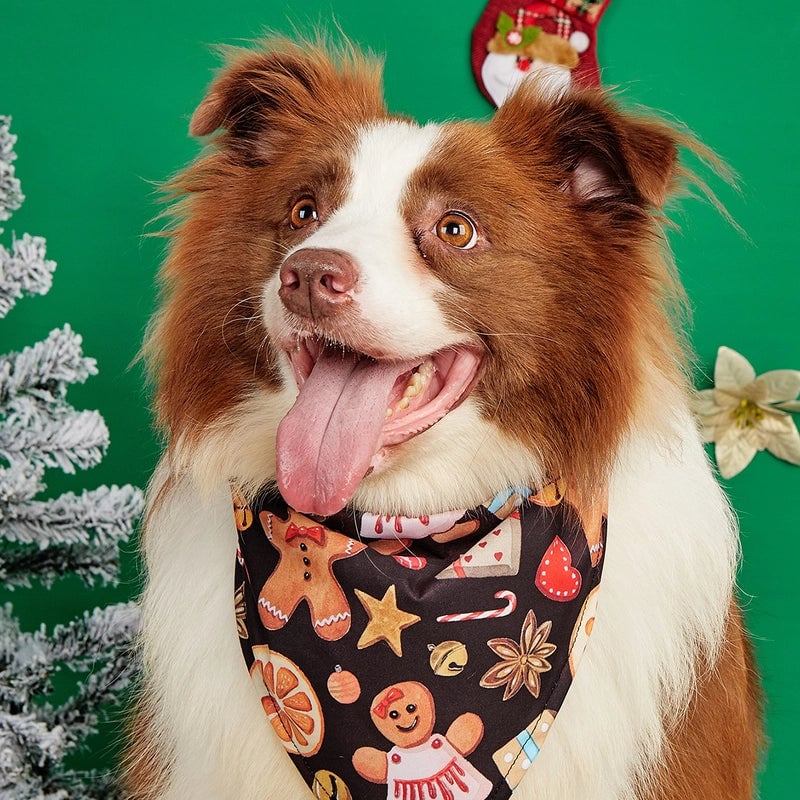 Minimalist Polyester Christmas Christmas Tree Santa Claus Pet Saliva Towel