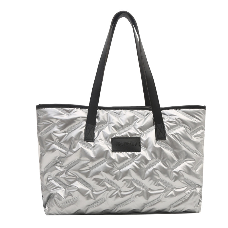 Women's Cotton Solid Color Classic Style Square Zipper Shoulder Bag