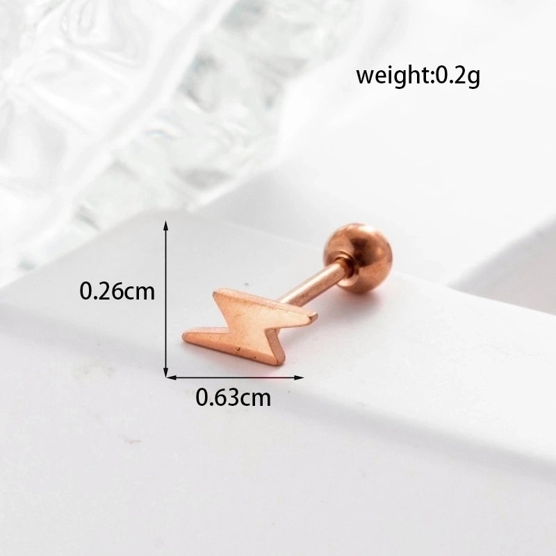 Ear Cartilage Rings & Studs Geometric 316L Stainless Steel  Plating