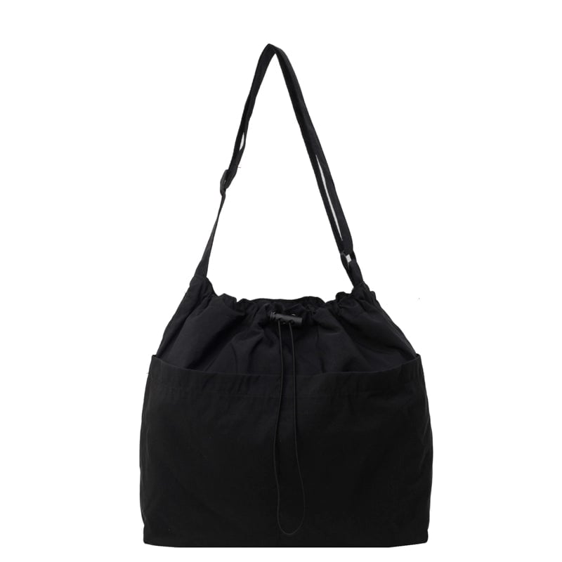 Women's Medium Cloth Solid Color Basic Classic Style Square Zipper Shoulder Bag