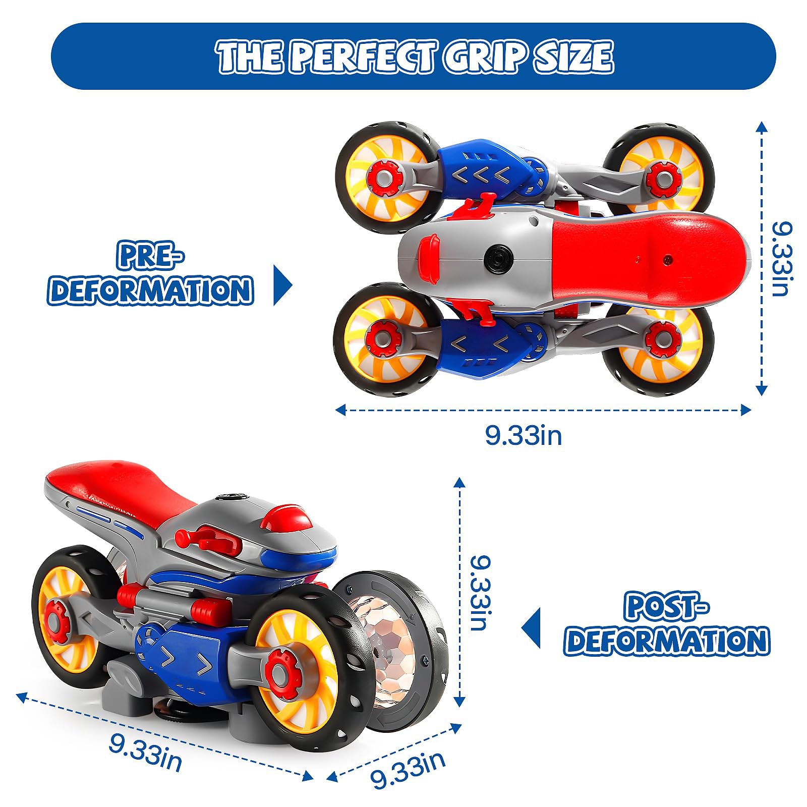 🎁New Electric Light and Music Deformation Motorcycle