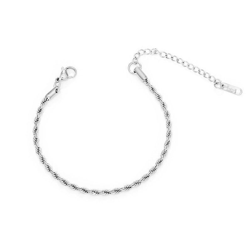 Basic Minimalist Geometric 304 Stainless Steel Bracelets In Bulk