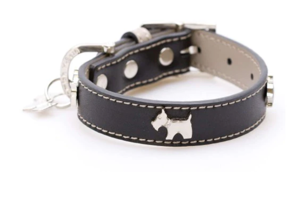 Small Black Bling Dog Collar