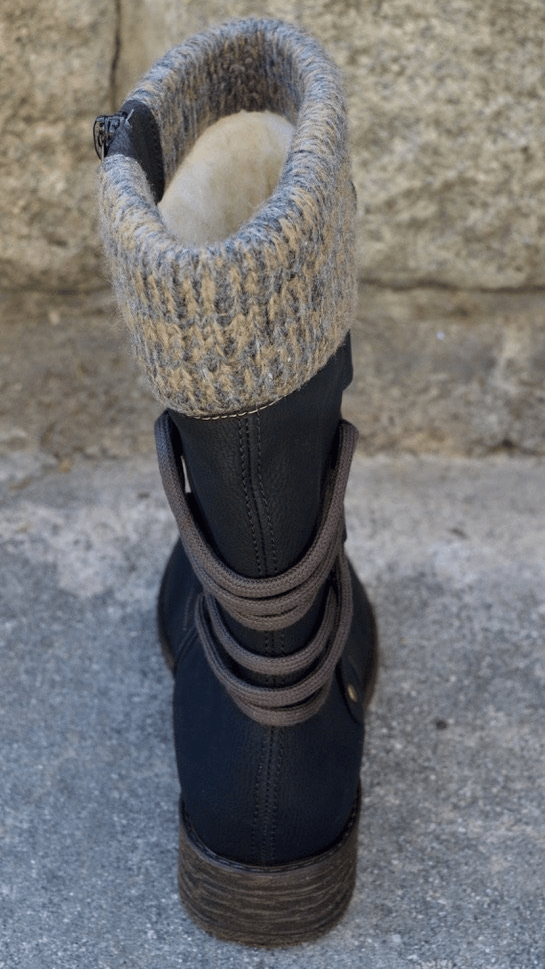 Vintage Premium Waterproof Knitted Zip Boots