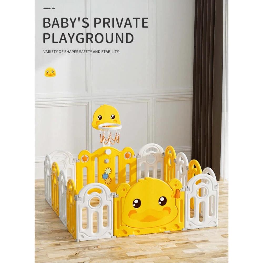 Duck Baby Playpen with Basketball Stand