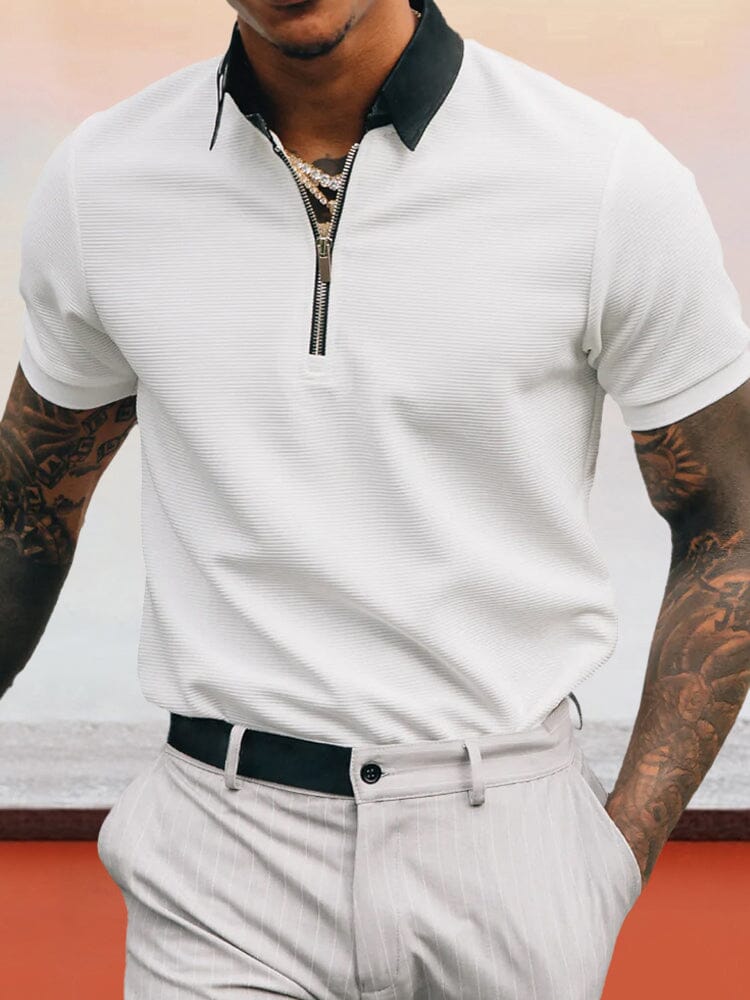 Classic Zipper Polo T-shirt