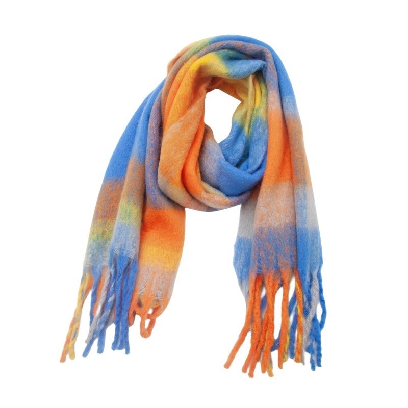 Unisex Casual Minimalist Lattice Polyester Scarf