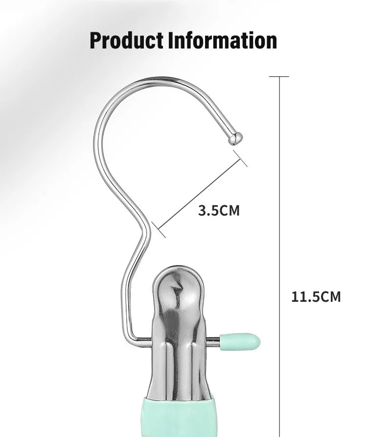 Anti-rust Clip Space-saving Clothespin Hat Pants Storage Hanging Travel Hook