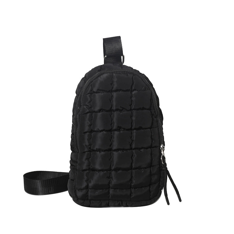 Women's Medium Polyester Solid Color Streetwear Square Zipper Fanny Pack