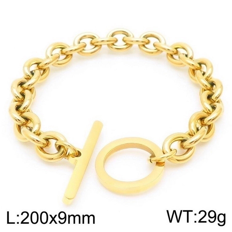 Fashion Geometric Titanium Steel 18K Gold Plated Plating Stainless Steel Jewelry Sets