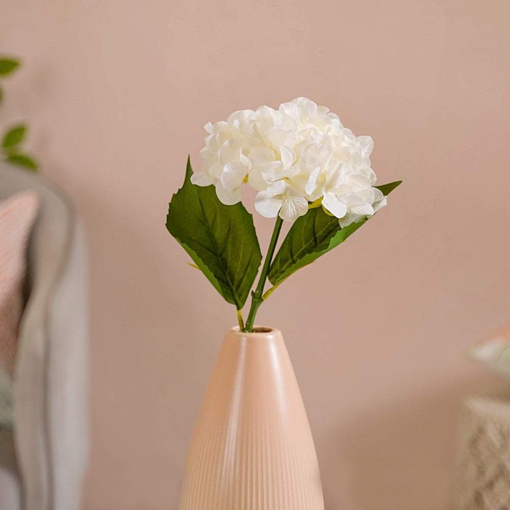 Faux Hydrangea Flower White