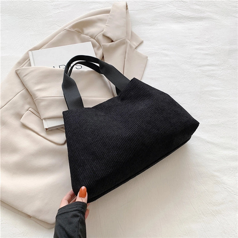 Women's Medium Summer Corduroy Classic Style Shoulder Bag
