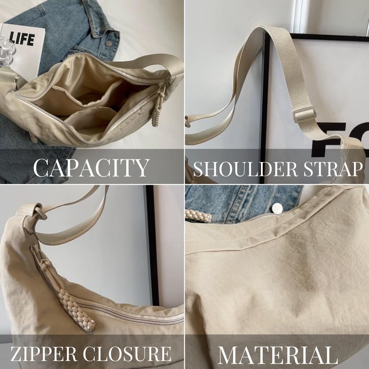 🎉Limited Offer Just ￡9.98😍Designer Direct Sales👜Women's Fashion Plain Colour Crossbody Hobo Bag