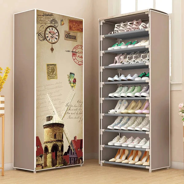 8 Layer Printed Shoe Rack