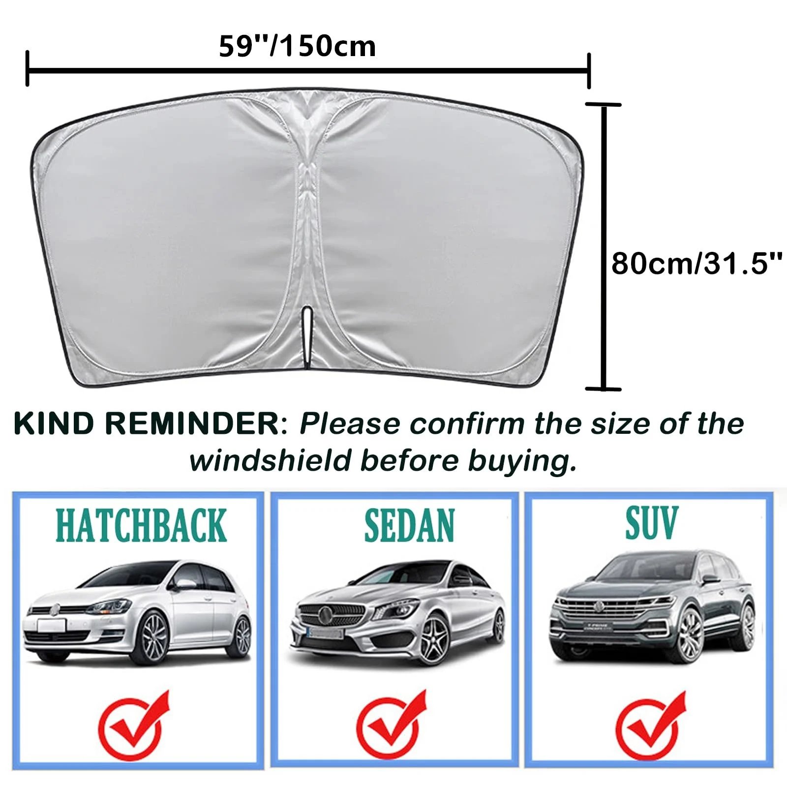 🔥LAST DAY 49% - Car Windshield Sun Shade Cover