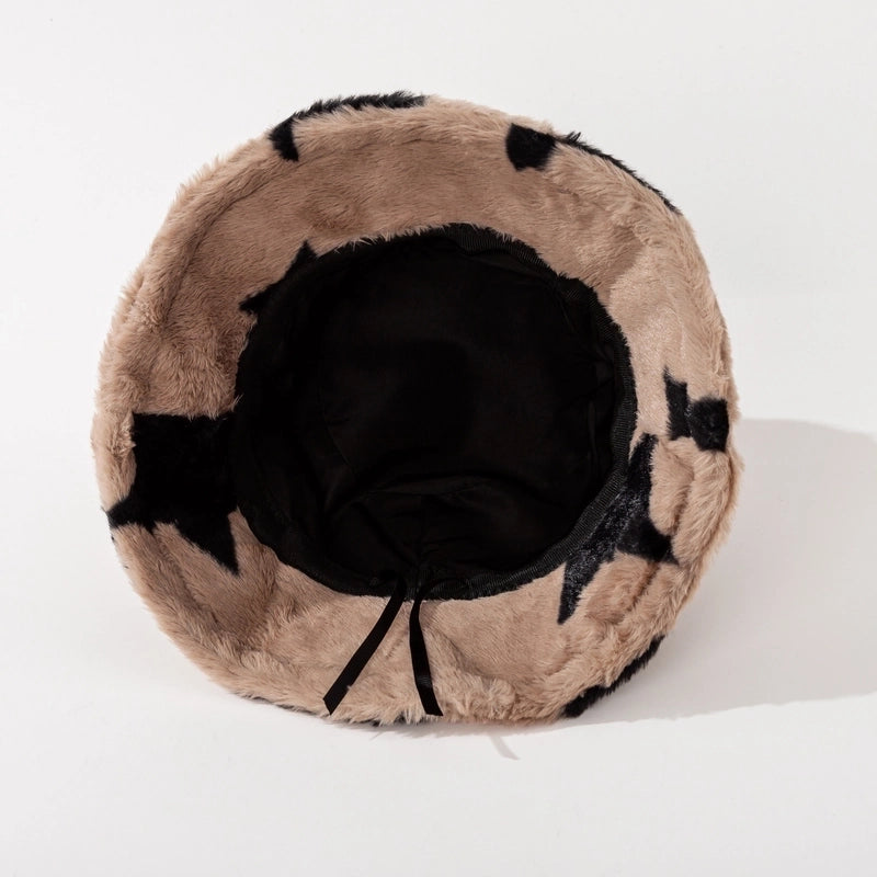 Unisex Basic Retro Classic Style Star Printing Wide Eaves Wool Cap