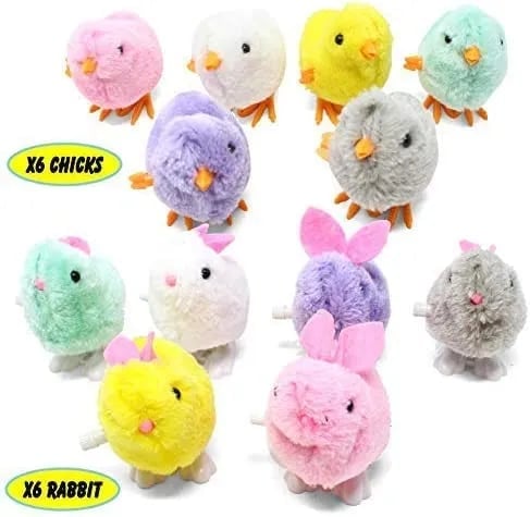 🎁12Pcs Wind Up Toy Prefilled Easter Eggs