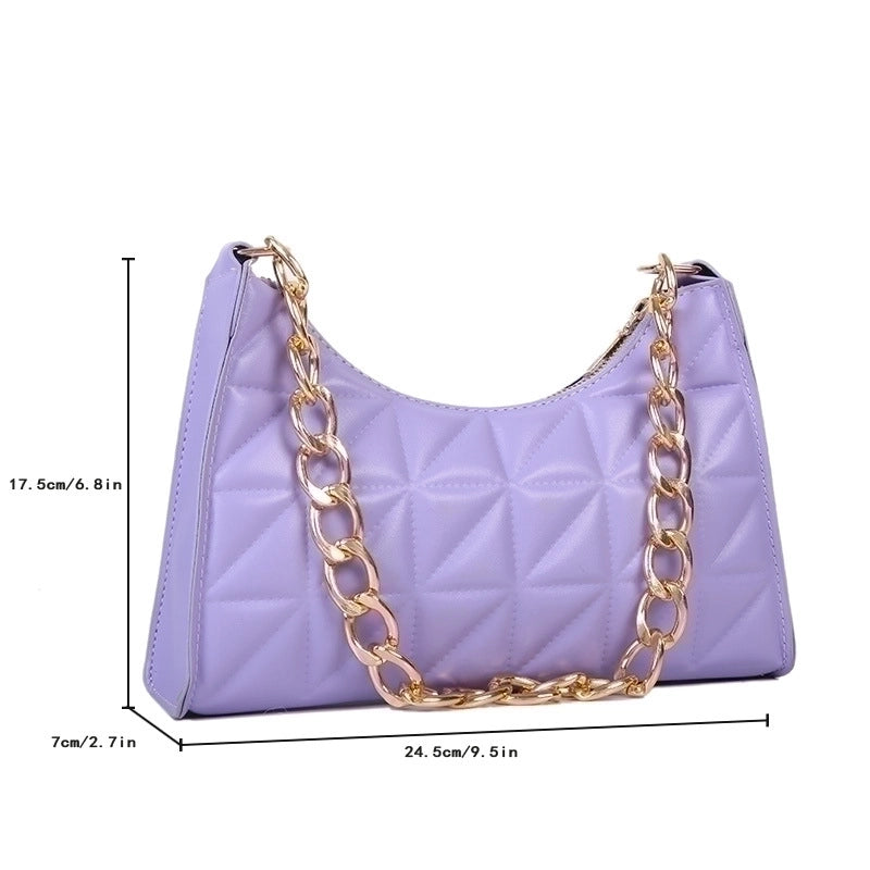 Women's Small All Seasons Pu Leather Streetwear Underarm Bag