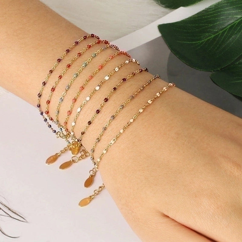 Minimalist Geometric Titanium Steel Plating Bracelets