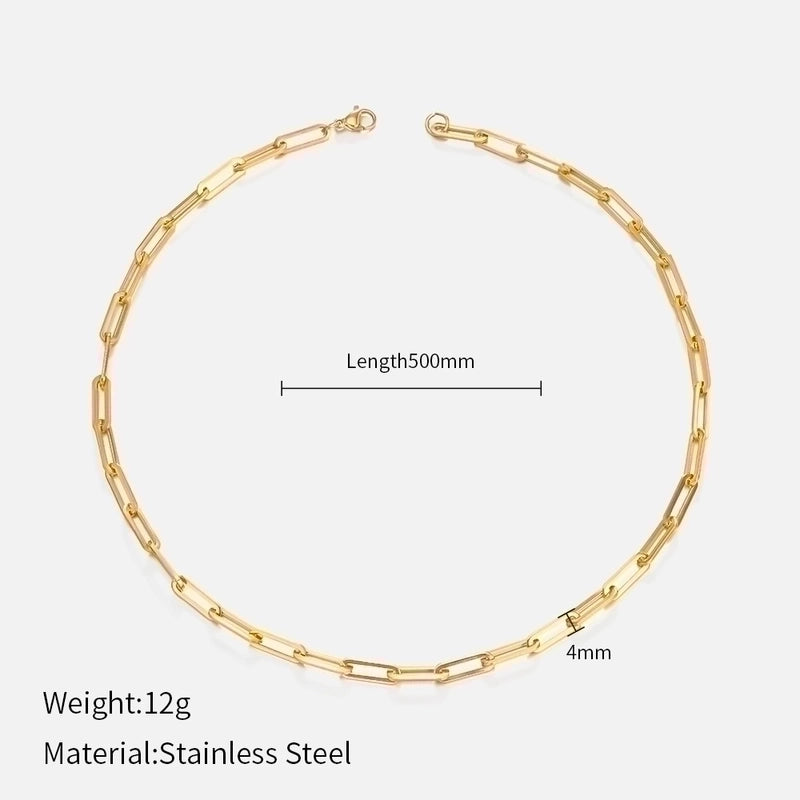 Minimalist None 304 Stainless Steel Stainless Steel Necklaces