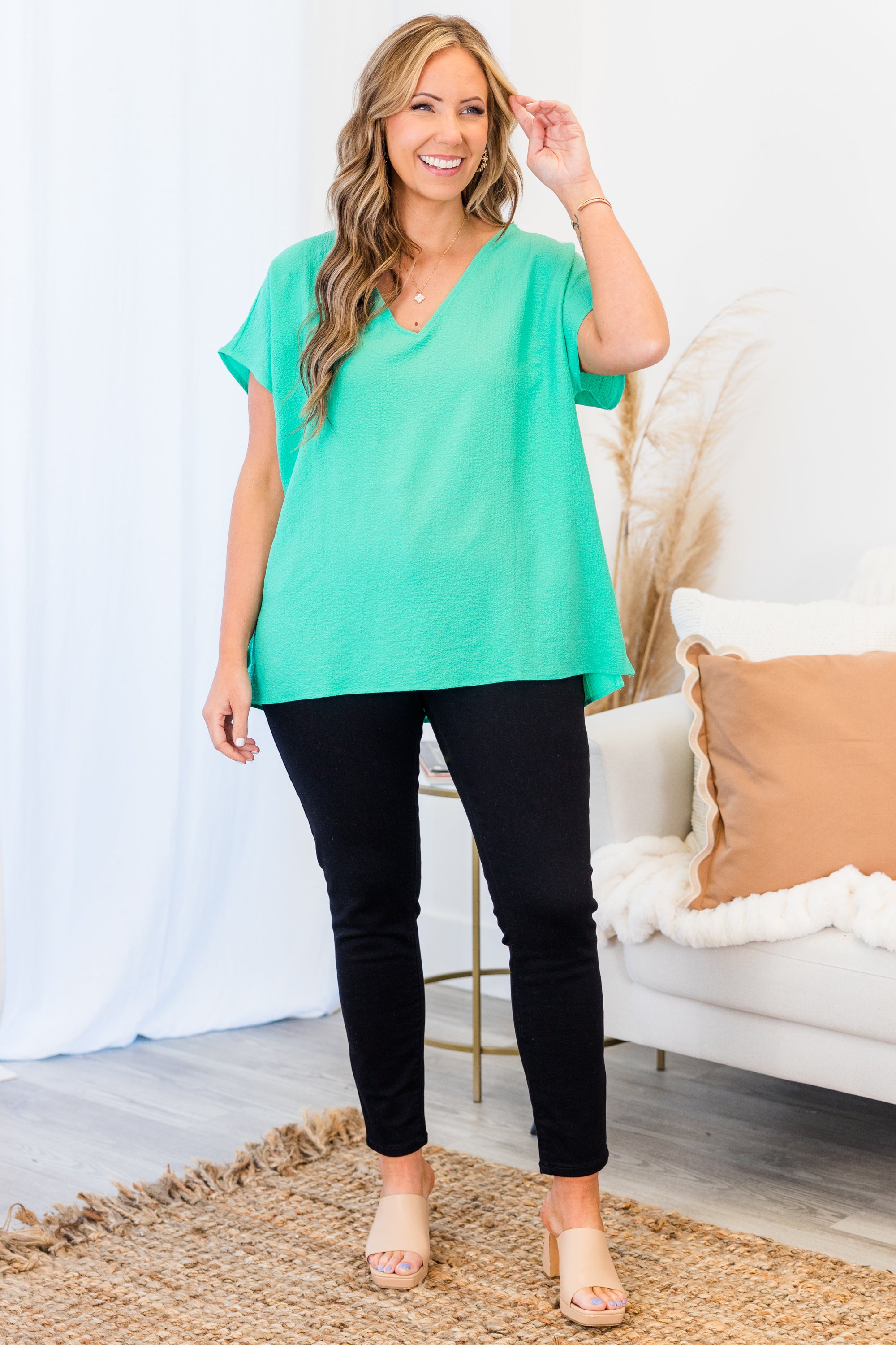 Our Oasis Top. Emerald