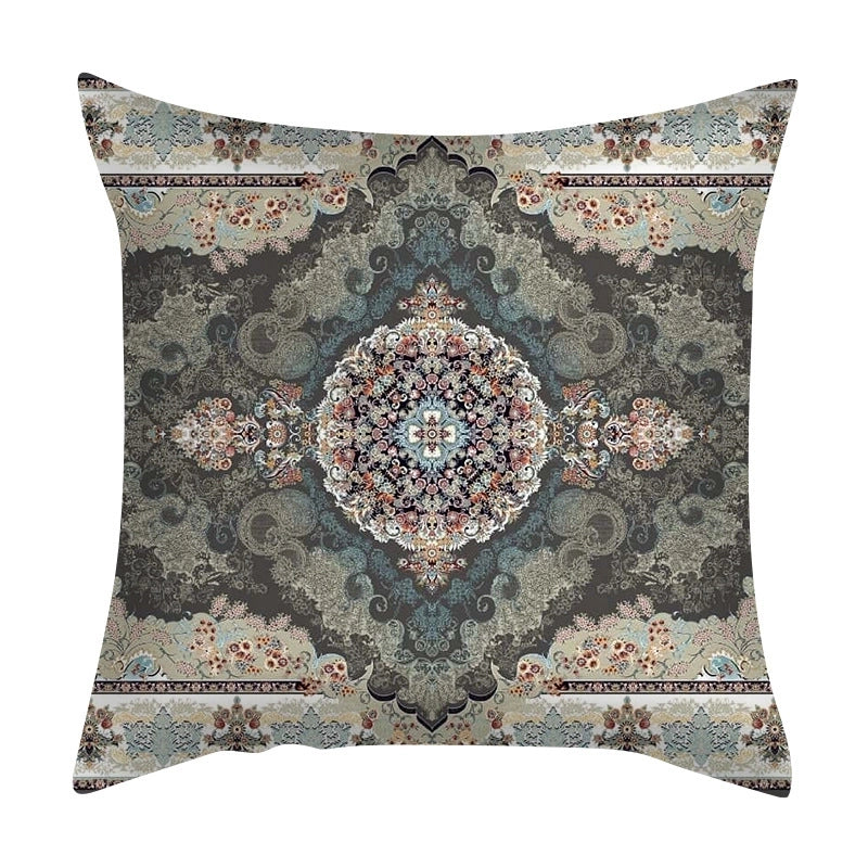 Ethnic Style Geometric Fibre Peach Skin Pillow Cases