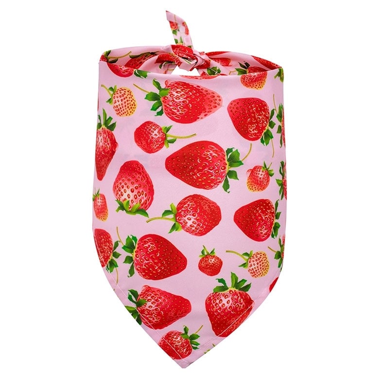 Pet Triangular Scarf Summer Fruit Series Dog Saliva Towel Large. Medium And Small Pets Bib Hot