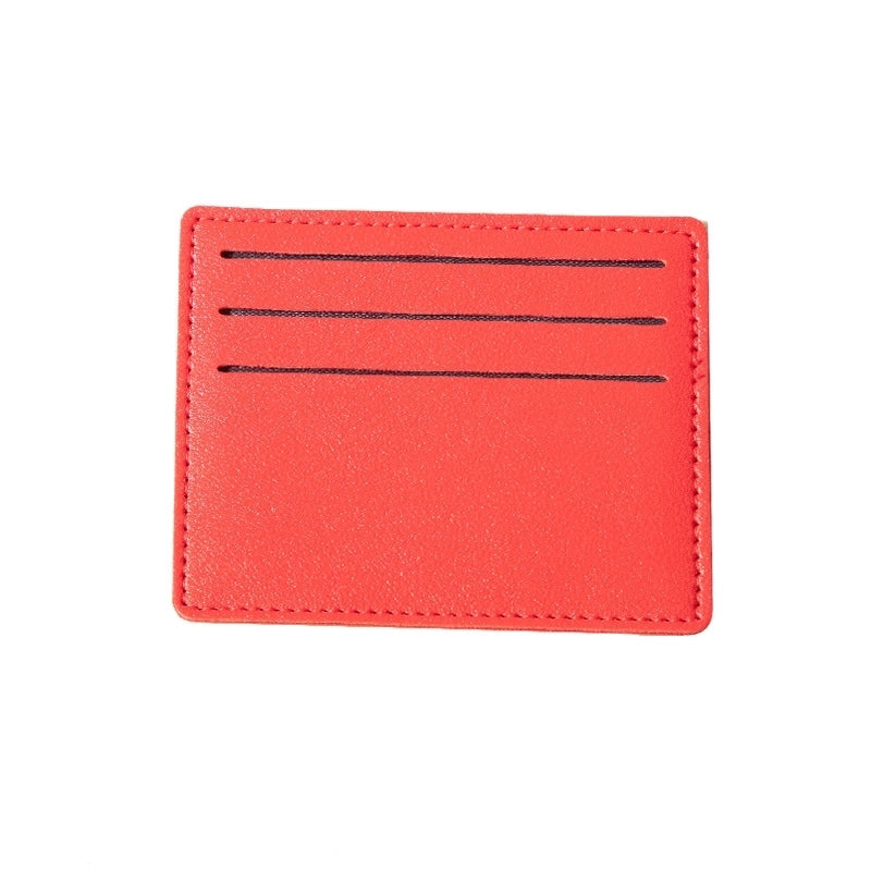 Unisex Solid Color Pvc Open Card Holders