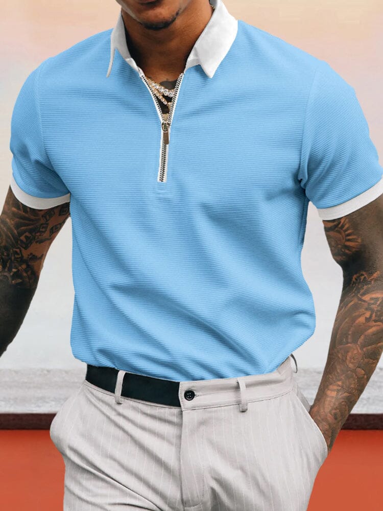 Classic Zipper Polo T-shirt