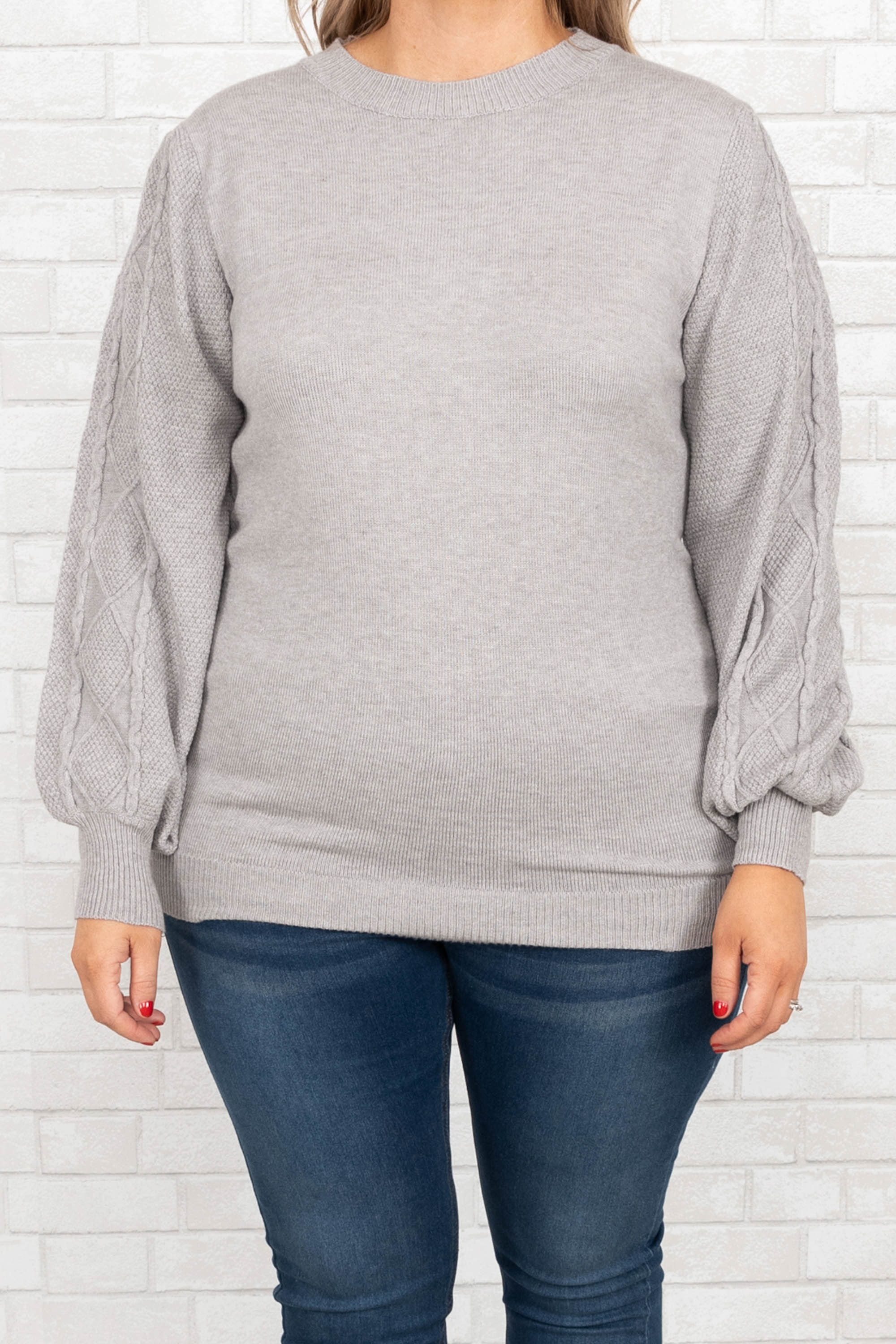 Fall's Forecast Sweater. Heather Gray