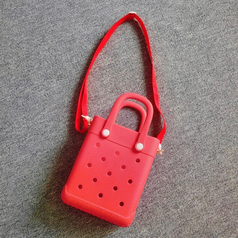 Women's Small EVA Solid Color Streetwear Hollow Square Open Handbag Crossbody Bag