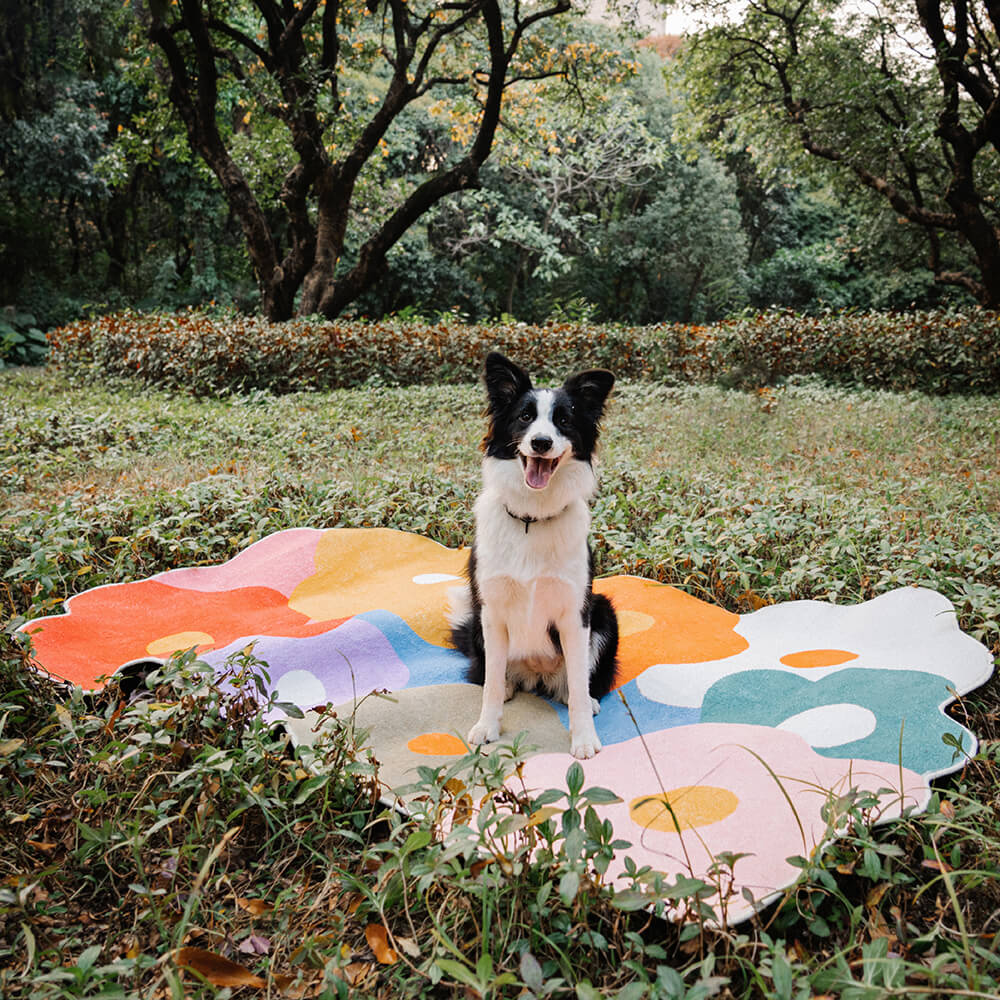 Flower Rug Tufted Pet Mat Pet Rug