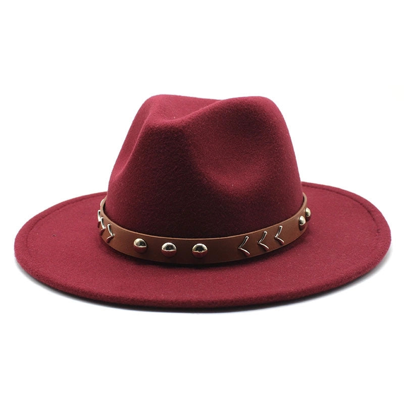 Wool Top Hat Autumn And Winter Casual Big Brim Men's And Women's Retro Felt Hat Fashion Trend Jazz Hat
