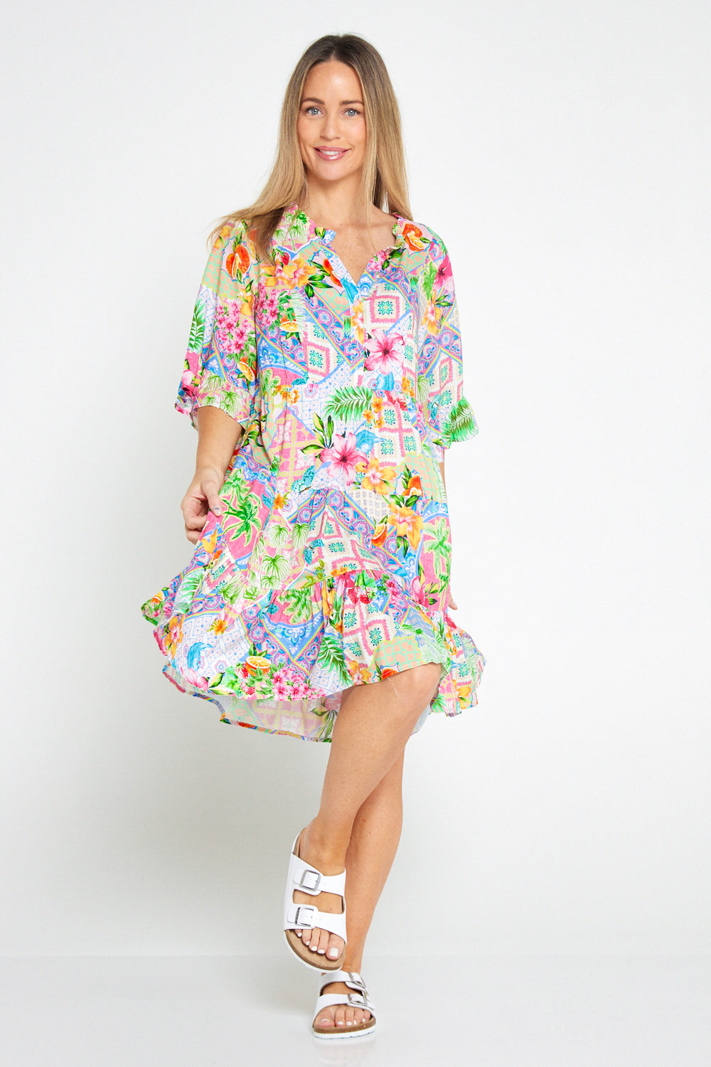 Kailani Dress - Tropical Multi