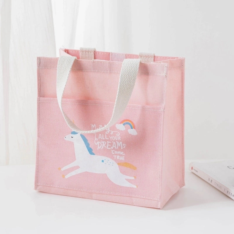Simple Fruits Printing Portable Canvas Storage Bag