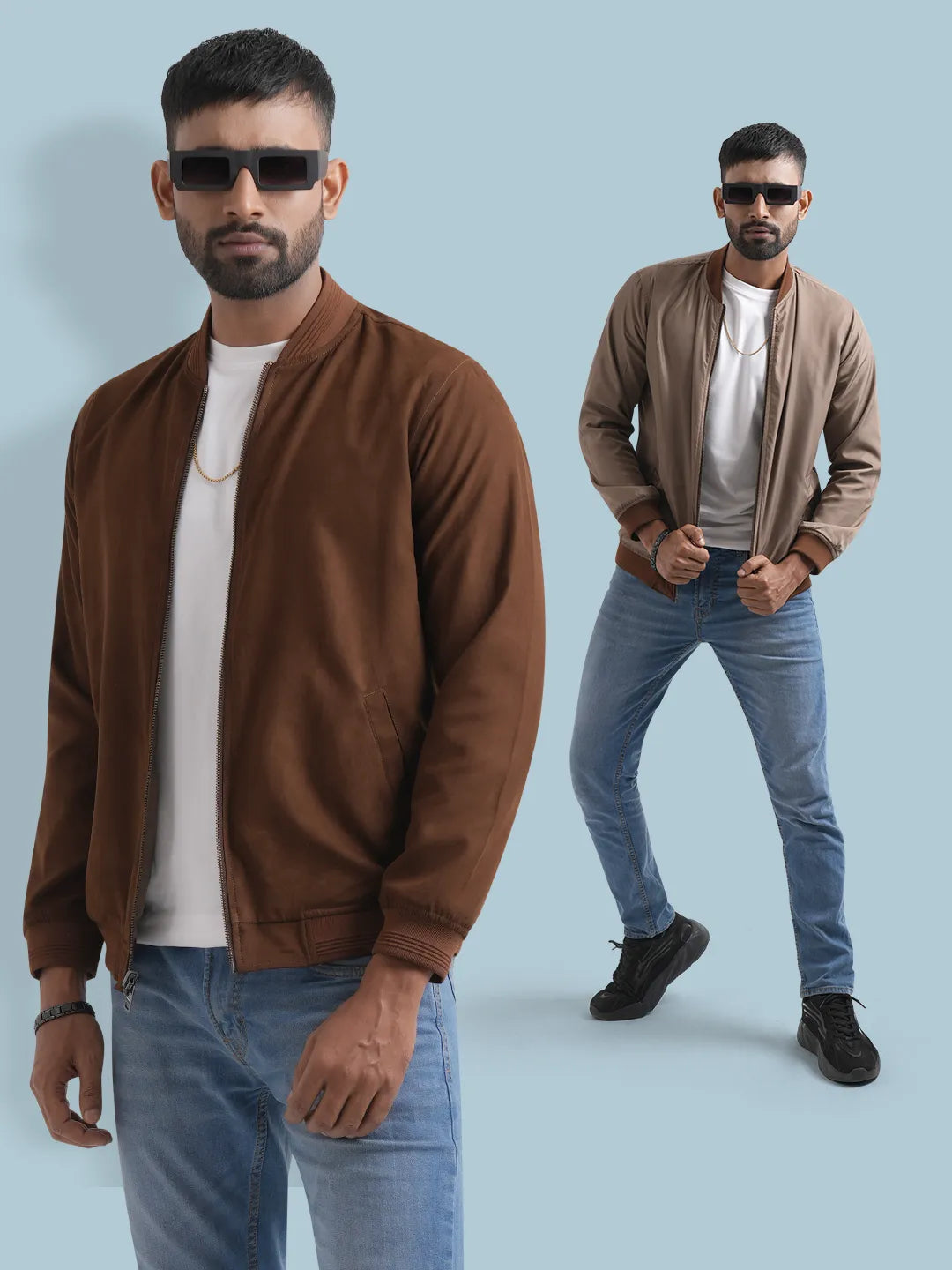 Men's Suede Leather Reverse Jacket