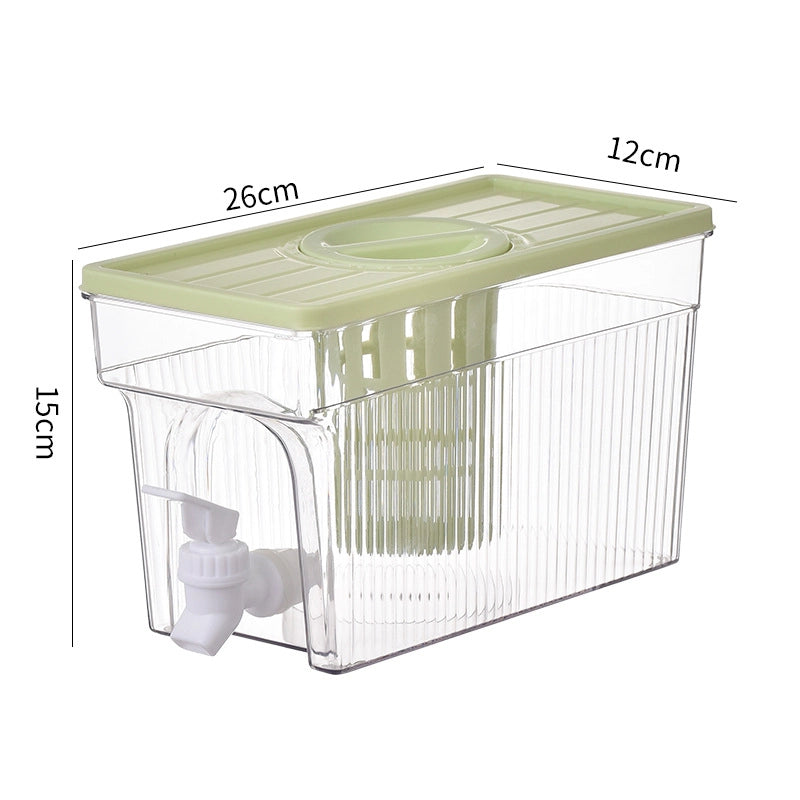 Light Luxury Air-cooled Bubble Fruit Juice Bucket Household Cold Water Kettle Refrigerator Cold Water Bucket Plastic Drink Cold Water Kettle With Tap