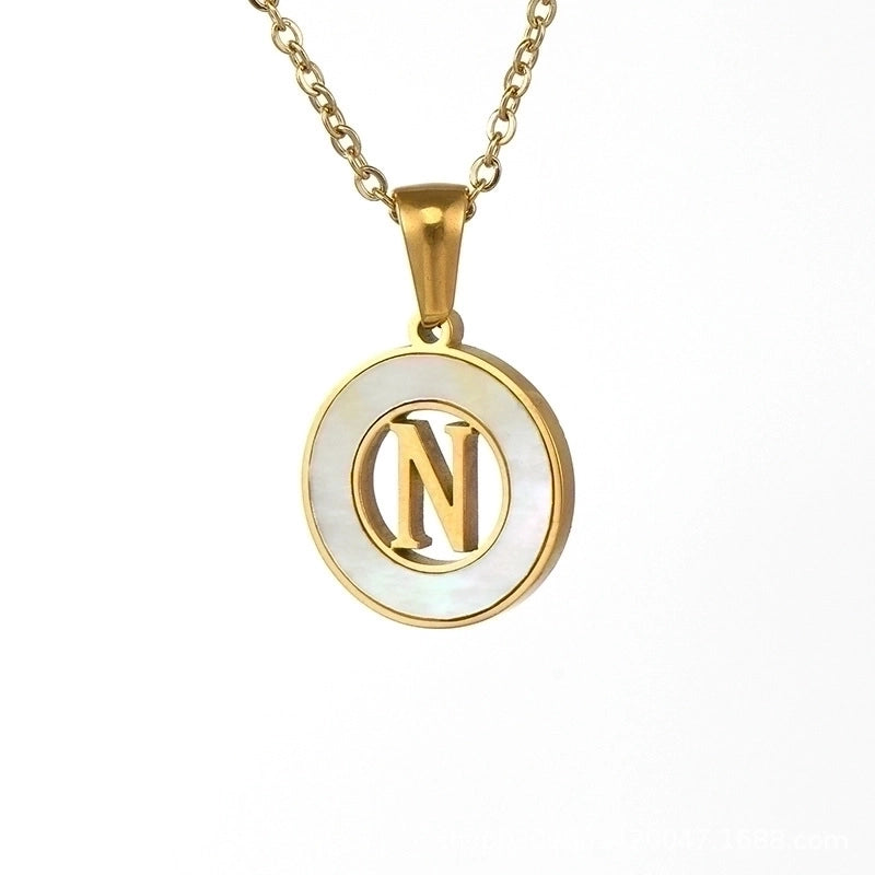 Fashion Letter Stainless Steel Pendant Necklace