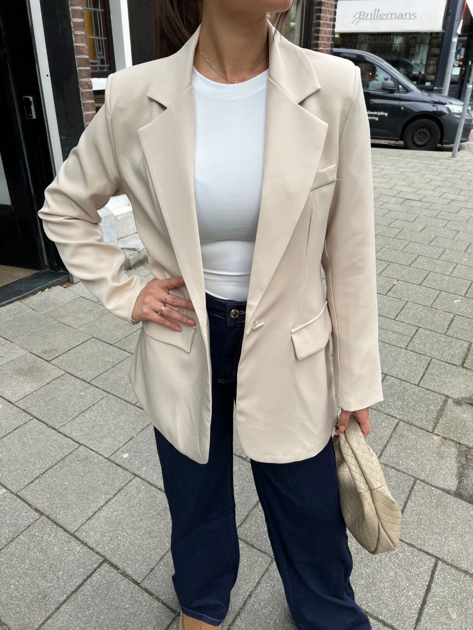 Nola Blazer Ecru
