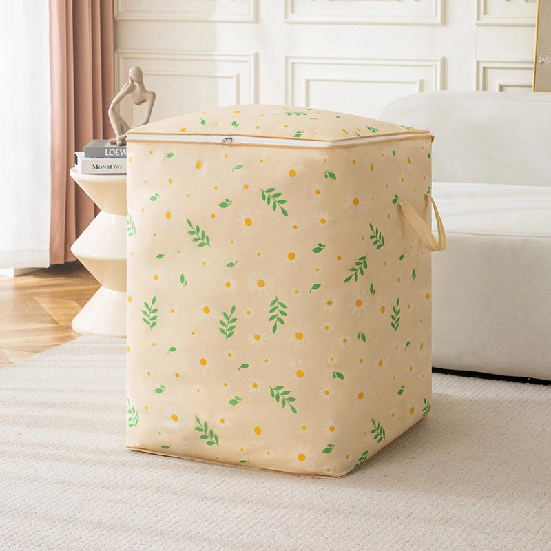 Minimalist Houndstooth Daisy Nonwoven Storage Bag