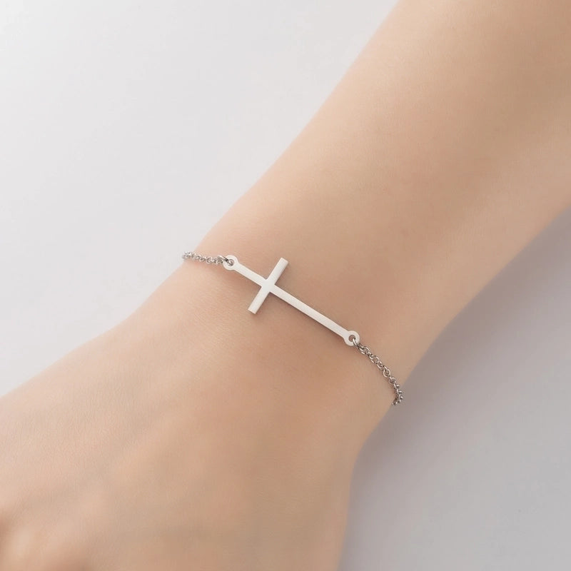 Minimalist Geometric Titanium Steel Bracelets Plating No Inlaid Stainless Steel Bracelets