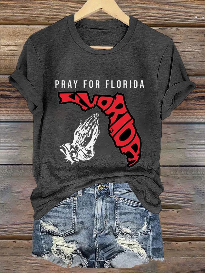 Women's 'Pray for Florida' Print T-Shirt