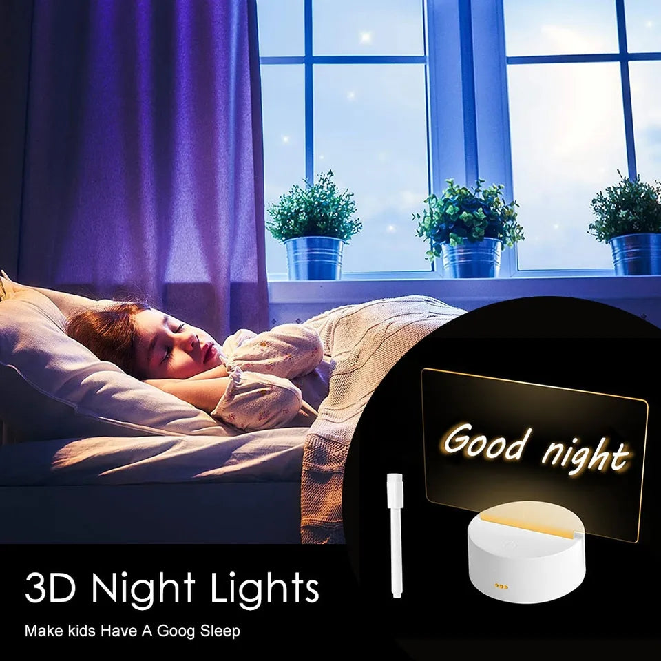 LED NIGHT LIGHT WITH NOTE BOARD