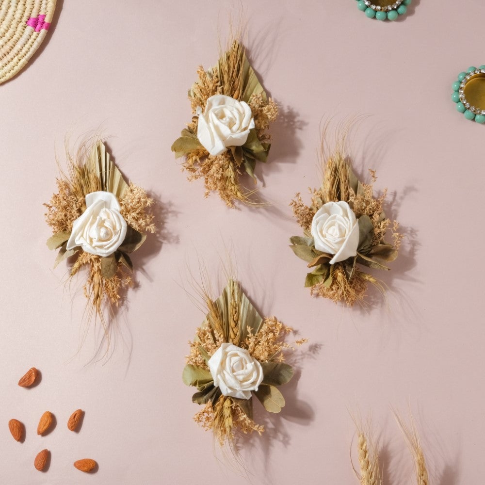 Shola Rose Mini Floral Cluster Set Of 4