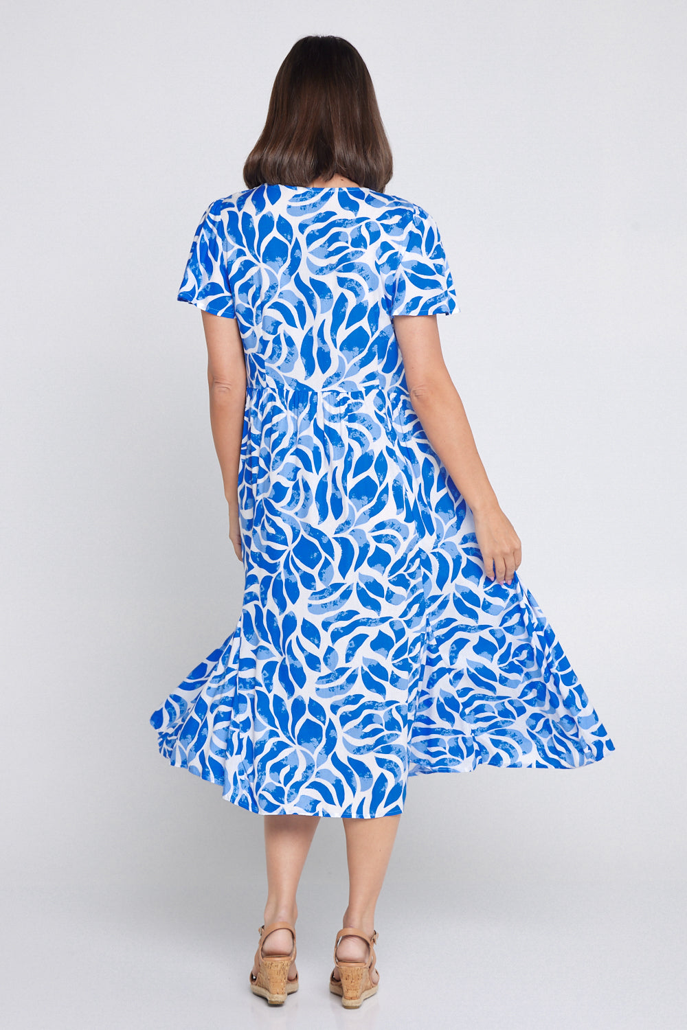 Brighton Dress - Coastal Leaves