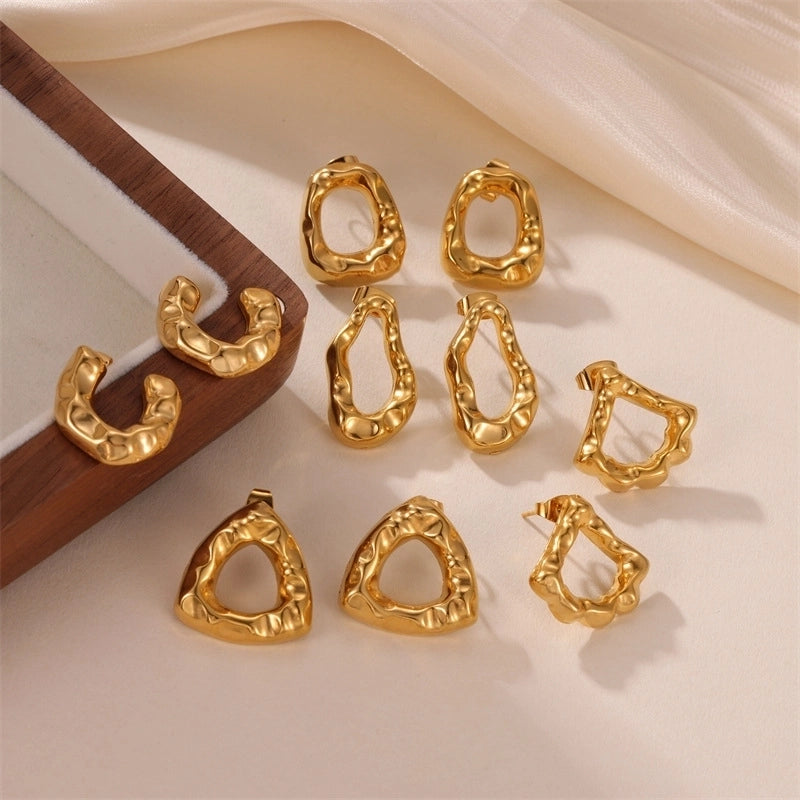 1 Pair Elegant Streetwear Geometric Plating 304 Stainless Steel Ear Studs