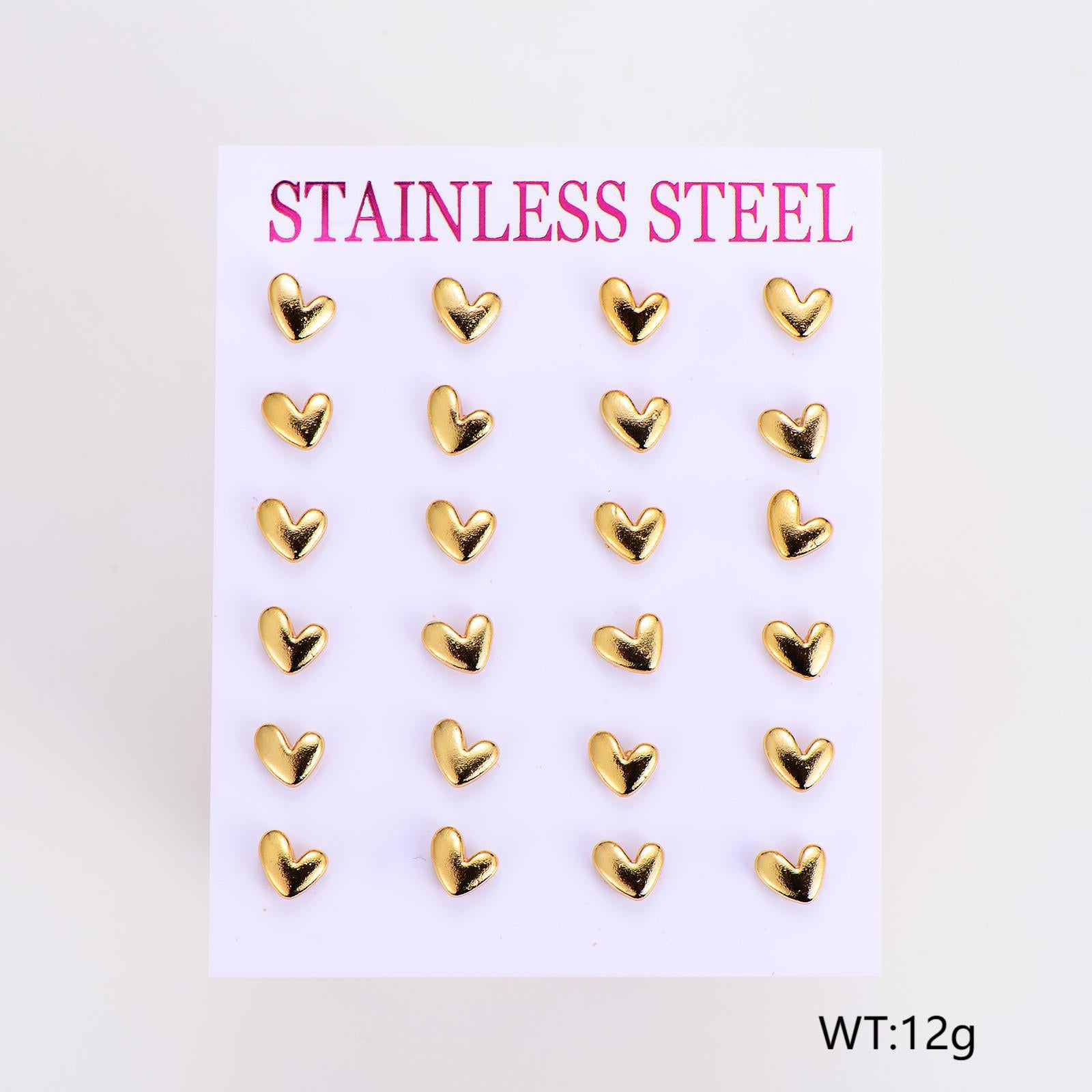 Aml Stainless Steel Ins Style Mini Earrings Love Earrings Irregular Earrings For Women