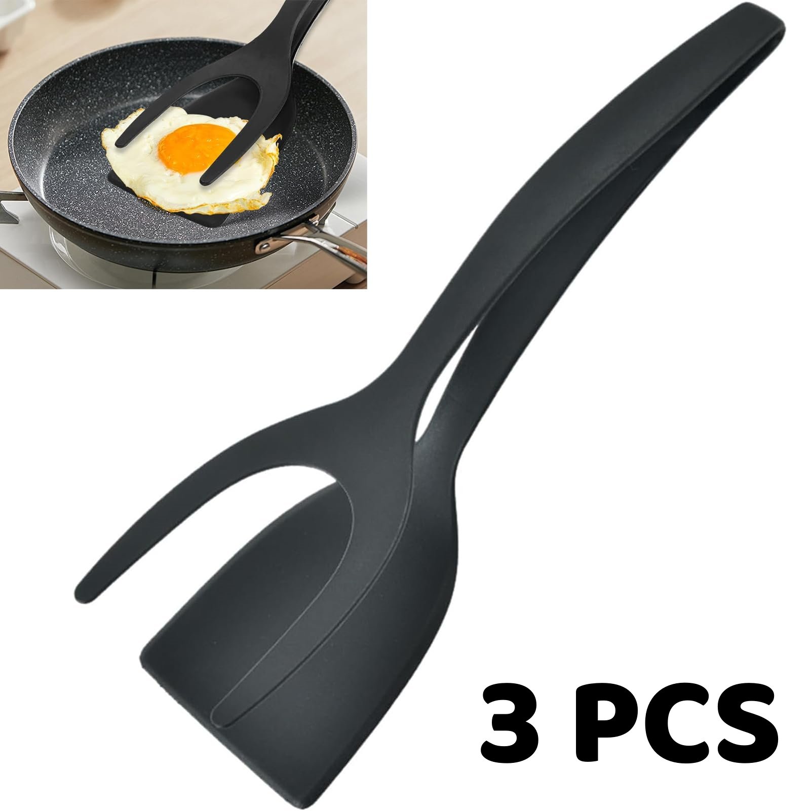 2 in 1 Grip Flip Spatula Tongs